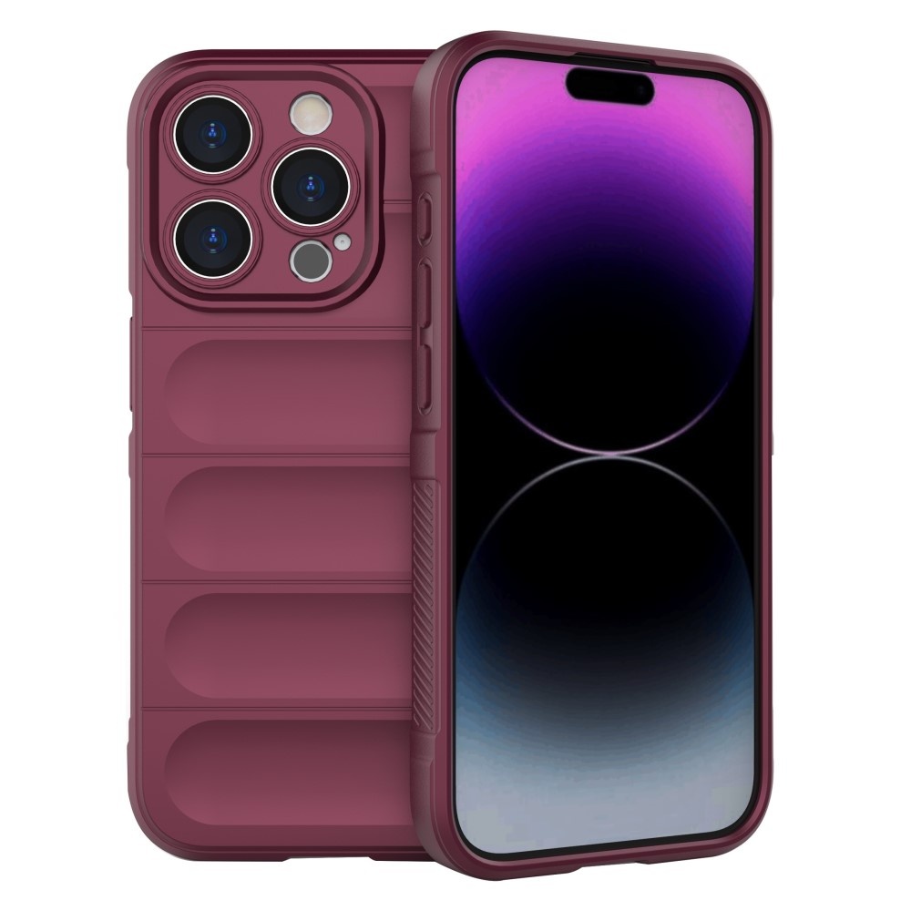 Lunso - iPhone 15 Pro Max - Hoesje Rugged TPU Backcover - Bordeaux Rood