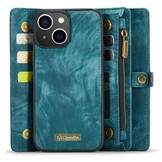 iPhone 14  Vintage 2 in 1 portemonnee hoes Blauw