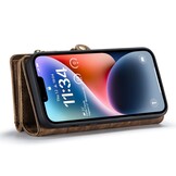 iPhone 14 Vintage 2 in 1 portemonnee hoes Bruin- Copy