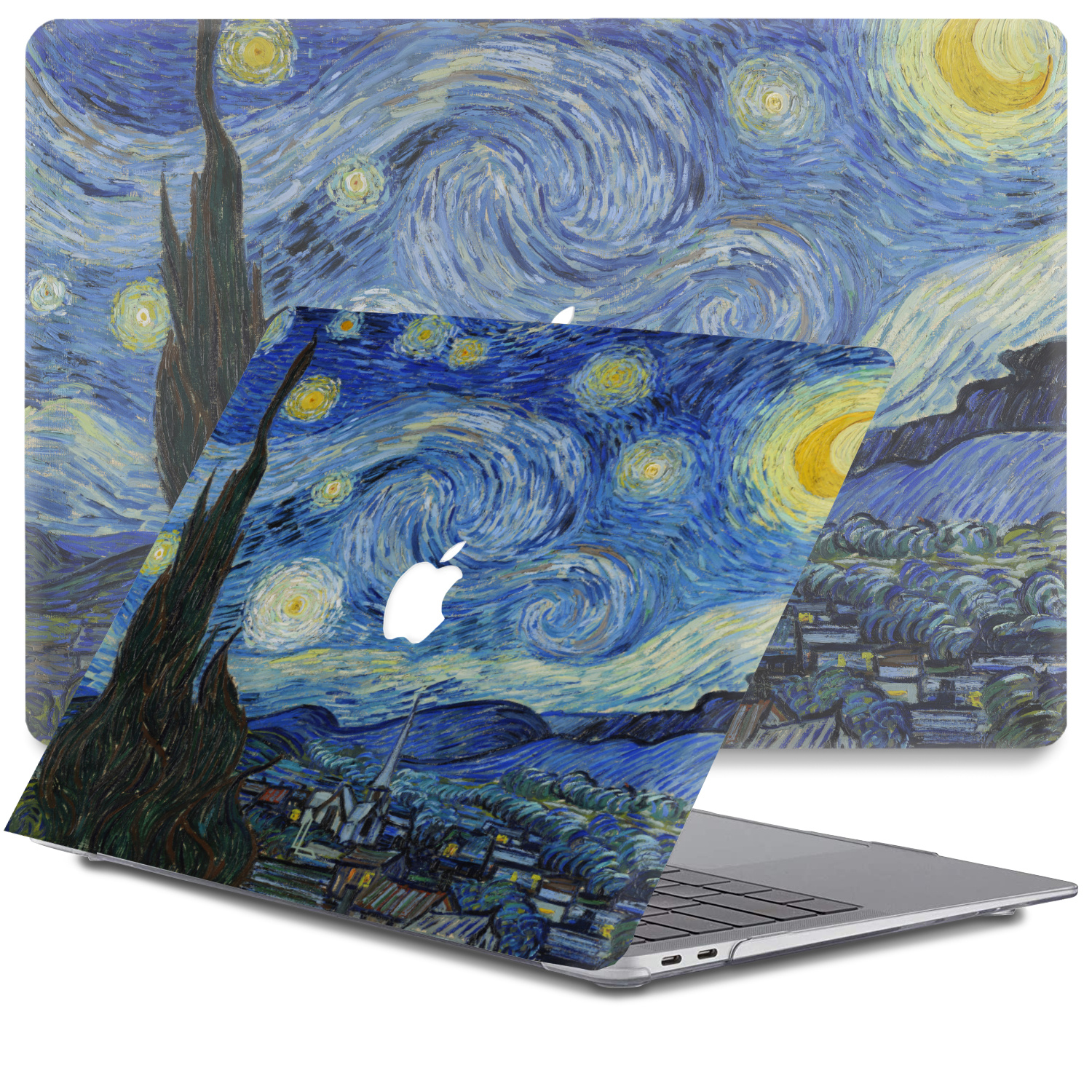 Lunso - MacBook Air 13 inch (2010-2017) - cover hoes - Van Gogh Sterrennacht