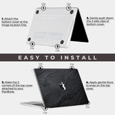 MacBook Air 15 inch (2023-2026) cover hoes case - Black Stone