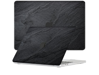 Lunso MacBook Air 15 inch (2023-2025) cover hoes - case - Black Stone