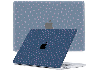 Lunso MacBook Pro 16 inch (2021-2024) cover hoes - case - Purple Pips