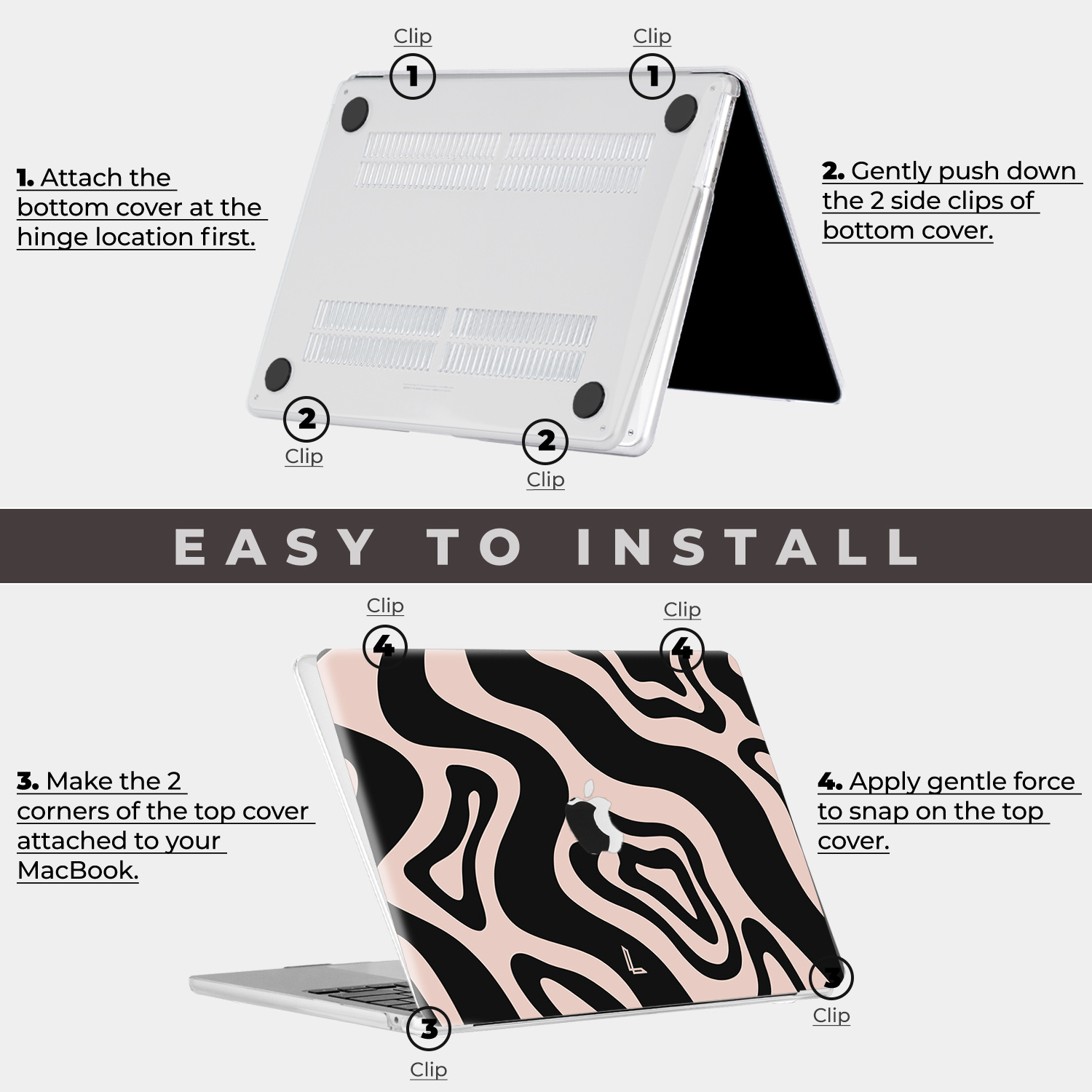 MacBook Pro 14 inch (2021-2026) cover hoes - Vanilla Swirl