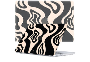 Lunso MacBook Pro 14 inch (2021-2023) cover hoes - case - Vanilla Swirl