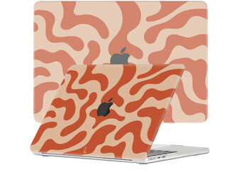 Lunso MacBook Air 15 inch (2023-2025) cover hoes - case - Orange Fever