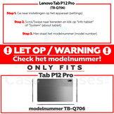 Lenovo Tab P12 Pro Beschermglas - Full cover screenprotector