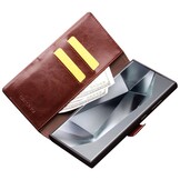 Samsung Galaxy S24 Ultra leren bookcase hoes - Bruin