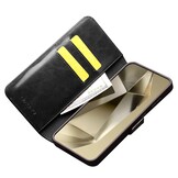 Samsung Galaxy S24 leren bookcase hoes - Zwart