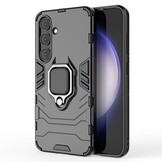 Samsung Galaxy S24 Armor backcover hoes met ringhouder - Zwart