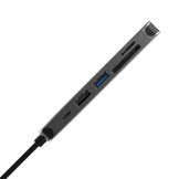 Adapter universeel van USB-C naar USB 3.0, 2.0, USB-C, HDMI en TF/SD kaart