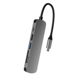 Adapter universeel van USB-C naar USB 3.0, 2.0, USB-C, HDMI en TF/SD kaart