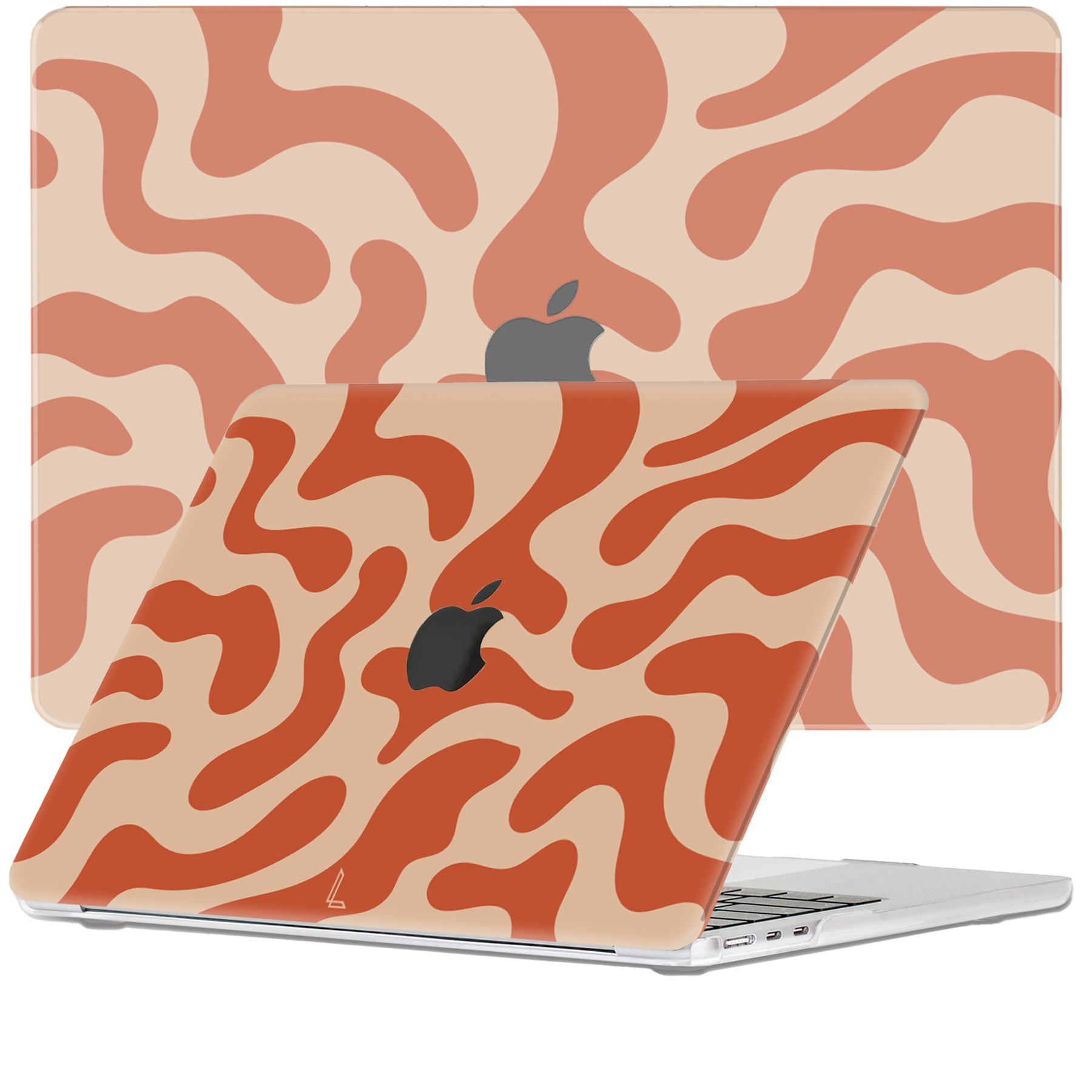 Lunso - MacBook Air 13 inch M2 (2022) - cover hoes - Orange Fever