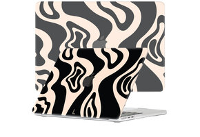 Lunso MacBook Air 13 inch (2022-2025) cover hoes - case - Vanilla Swirl