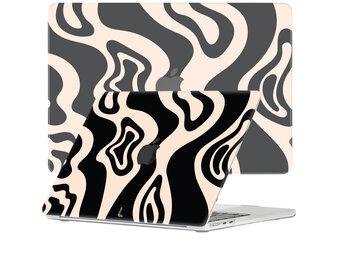 Lunso MacBook Air 13 inch (2022-2025) cover hoes - case - Vanilla Swirl