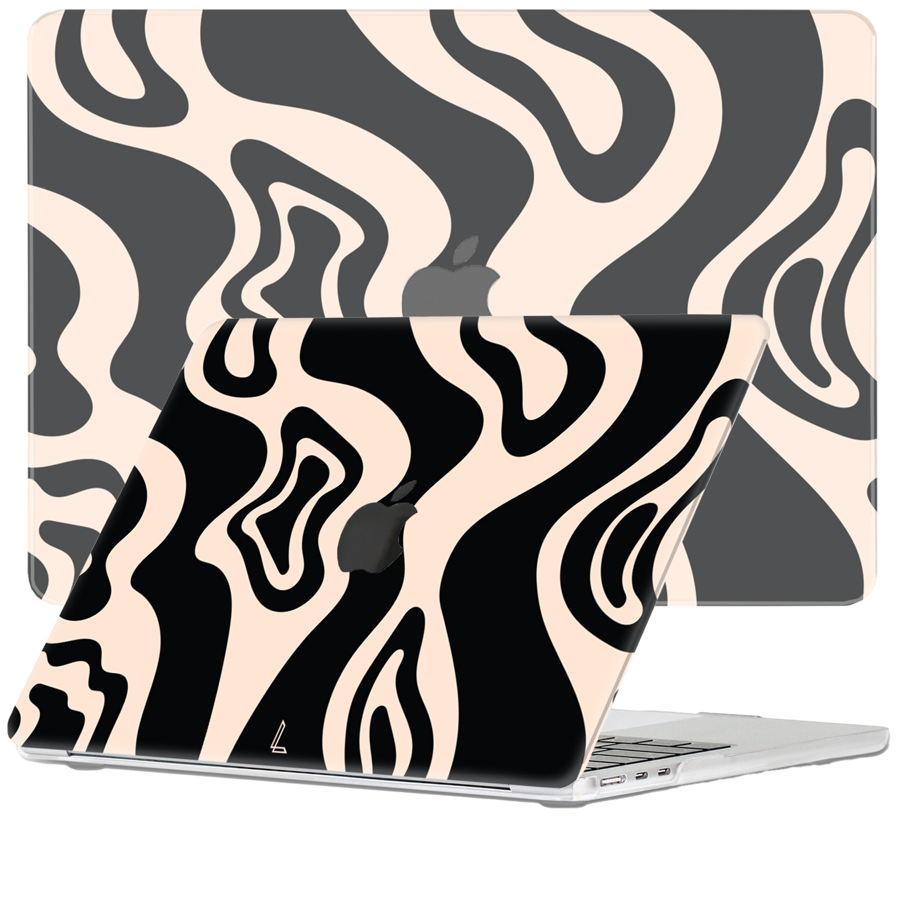 Lunso - MacBook Air 13 inch M2 (2022) - cover hoes - Vanilla Swirl