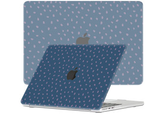 Lunso MacBook Air 13 inch (2022-2025) cover hoes - case - Purple Pips