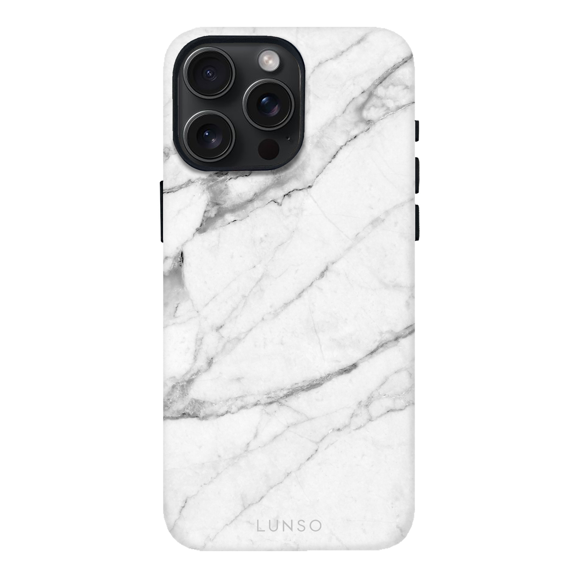 Lunso - iPhone 15 Pro - Back cover hoesje Magsafe - Marble Vana