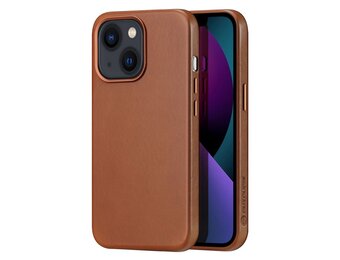 Dux Ducis iPhone 13 Leren - Backcover hoesje - Cognac