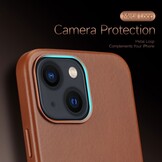 iPhone 13 Leren Backcover hoesje - Cognac