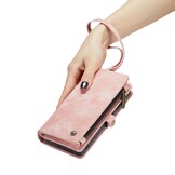 Samsung Galaxy S24 Vintage 2 in 1 portemonnee hoes - Lichtroze