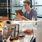 Samsung Galaxy S24 Vintage 2 in 1 portemonnee hoes - Bruin