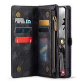 Samsung Galaxy S24 Plus Vintage 2 in 1 portemonnee hoes - Zwart