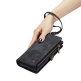 Samsung Galaxy S24 Plus Vintage 2 in 1 portemonnee hoes - Zwart