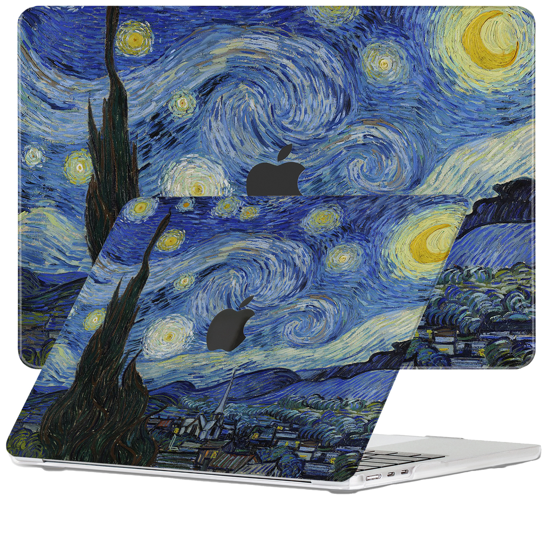 Lunso MacBook Air 13 inch M1 (2020) cover hoes - case - Van Gogh Sterrennacht