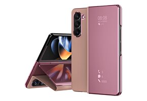 Lunso Samsung Galaxy Z Fold6 - Window view cover hoes - Rose Goud