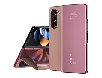 Lunso Samsung Galaxy Z Fold6 - Window view cover hoes - Rose Goud