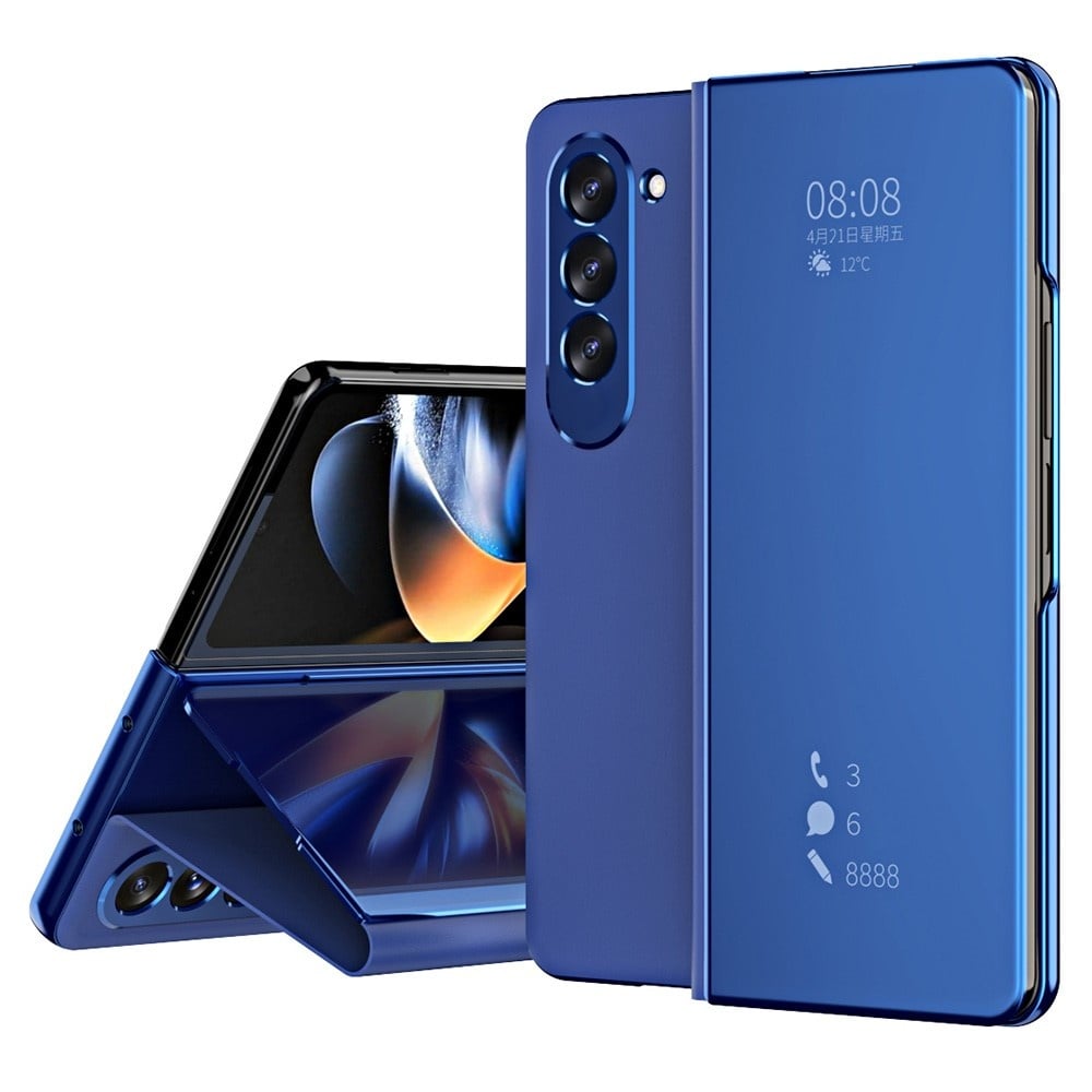 Lunso - Samsung Galaxy Z Fold6 - Window view cover hoes - Blauw