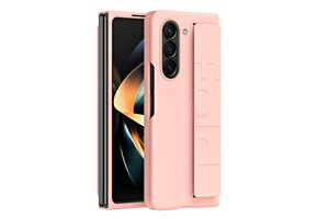 Lunso - Samsung Galaxy Z Fold6 hoes met polsband - wrist strap - Lichtroze