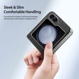 Samsung Galaxy Z Flip 7 FE / Z Flip6 Leren hoes Backcover - Zwart