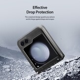 Samsung Galaxy Z Flip 7 FE / Z Flip6 Leren hoes Backcover - Zwart