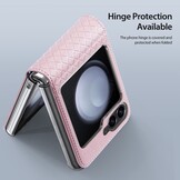 Samsung Galaxy Z Flip 7 FE / Z Flip6 Leren hoes Backcover - Roze