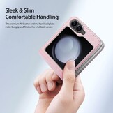 Samsung Galaxy Z Flip 7 FE / Z Flip6 Leren hoes Backcover - Roze