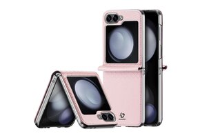 Dux Ducis Samsung Galaxy Z Flip 7 FE / Z Flip6 Leren hoes - backcover - Roze
