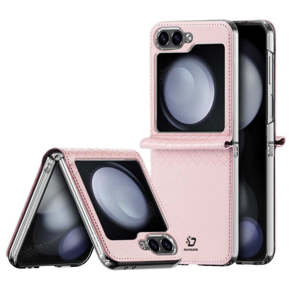 Dux Ducis Samsung Galaxy Z Flip6 Leren hoes - backcover - Roze