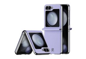 Dux Ducis Samsung Galaxy Z Flip 7 FE/ Z Flip6 Leren hoes - backcover - Paars