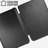 Kobo Clara BW / Clara Colour hoes (6 inch) echt leren sleepcover - Zwart