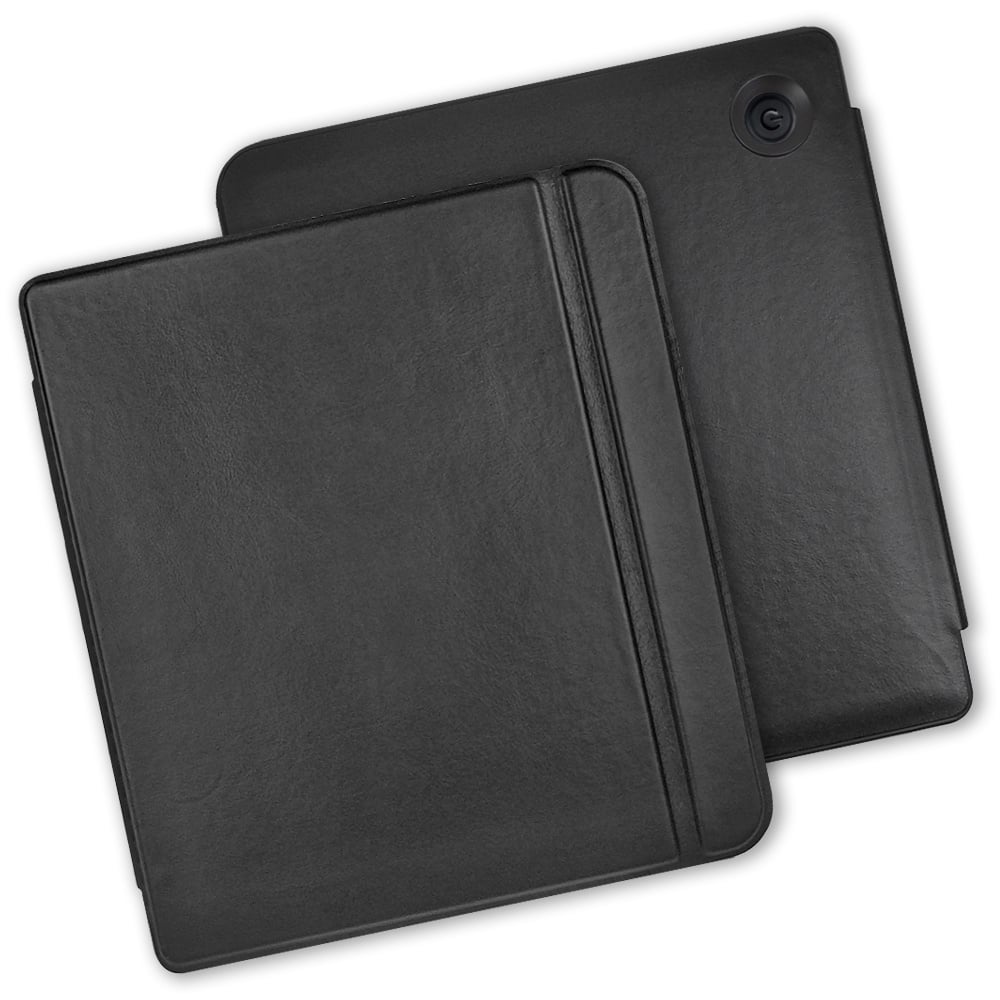 Kobo Libra Colour hoes (7 inch) echt leren sleepcover - Zwart