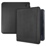 Kobo Libra Colour hoes (7 inch) echt leren sleepcover - Zwart