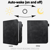 Kobo Libra Colour hoes (7 inch) Luxe stand sleepcover - Zwart