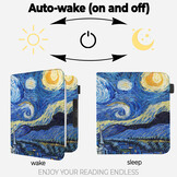 Kobo Libra Colour hoes (7 inch) Luxe stand sleepcover - Van Gogh Sterrennacht