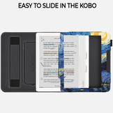 Kobo Libra Colour hoes (7 inch) Luxe stand sleepcover - Van Gogh Sterrennacht