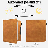 Kobo Libra Colour hoes (7 inch) Luxe stand sleepcover - Bruin