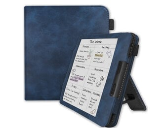 Lunso Kobo Libra Colour hoes (7 inch) - Luxe Stand sleepcover - Blauw