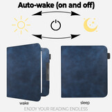 Kobo Libra Colour hoes (7 inch) Luxe stand sleepcover - Blauw