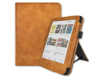 Lunso Kobo Clara BW / Clara Colour hoes (6 inch) - Luxe Stand sleepcover - Bruin